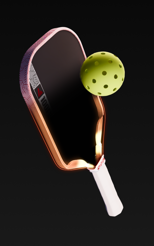 Paddle image showing the inside location of teh KineticFrame of a JOOLA Perseus Pro V.