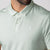 Close up image of the JOOLA men's club polo, hushed mint.