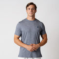 NAVY HEATHER-Men's Club Short Sleeve