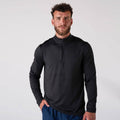 Black-Men's Quarter Zip Pullover