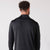 Image showing the back of a male model wearing a JOOLA Men's Quarter Zip, Black.