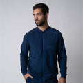 Navy-Men's Warm Up Full Zip Jacket