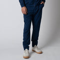 Navy-Men's Warm Up Tapered Pants