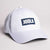 White background, product image of the JOOLA Perforated Cap, white and blue.