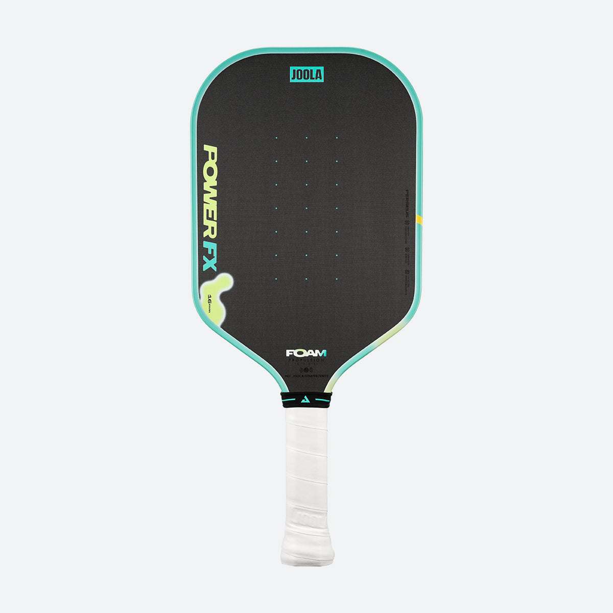 JOOLA Perseus POWER FX pickleball paddle in the green and yellow Daydream colorway on a white background