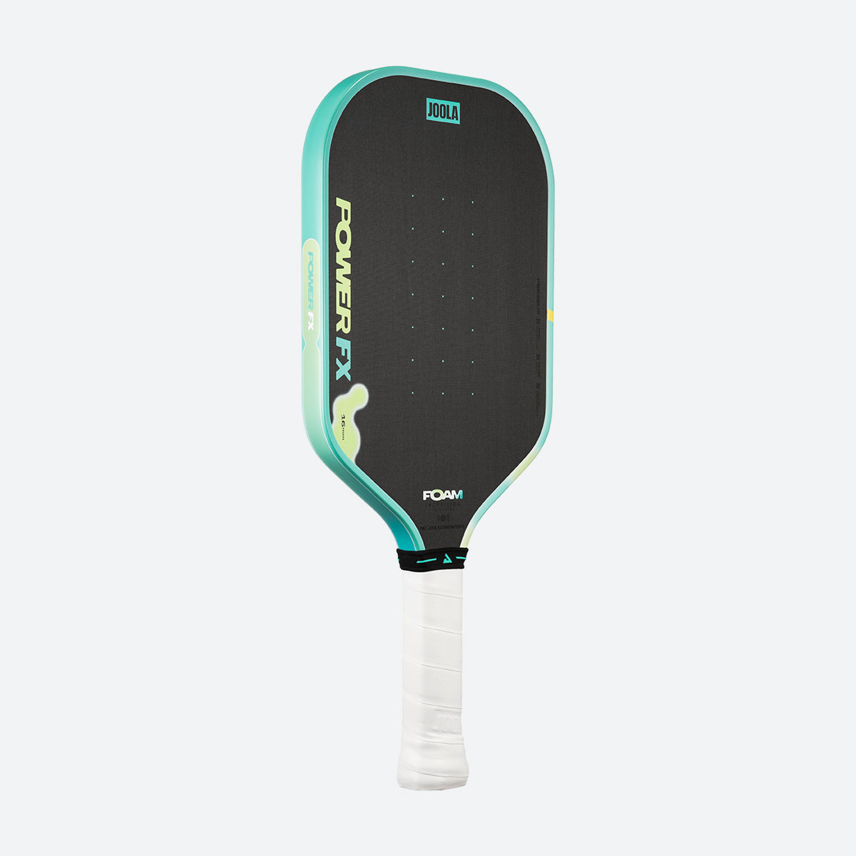 Angled view of the JOOLA Perseus POWER FX pickleball paddle on a white background