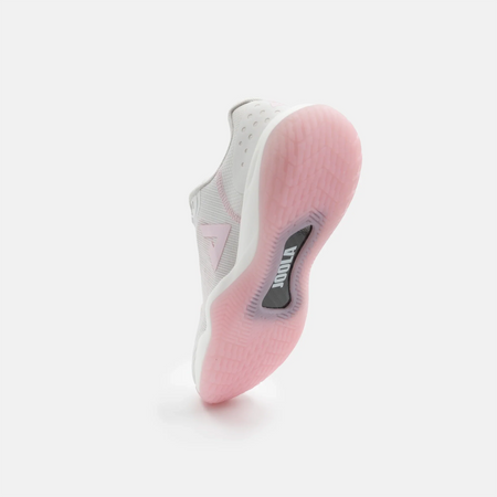 White background, product image showing the pink underside of a JOOLA Women's R4LLy pickleball shoe.
