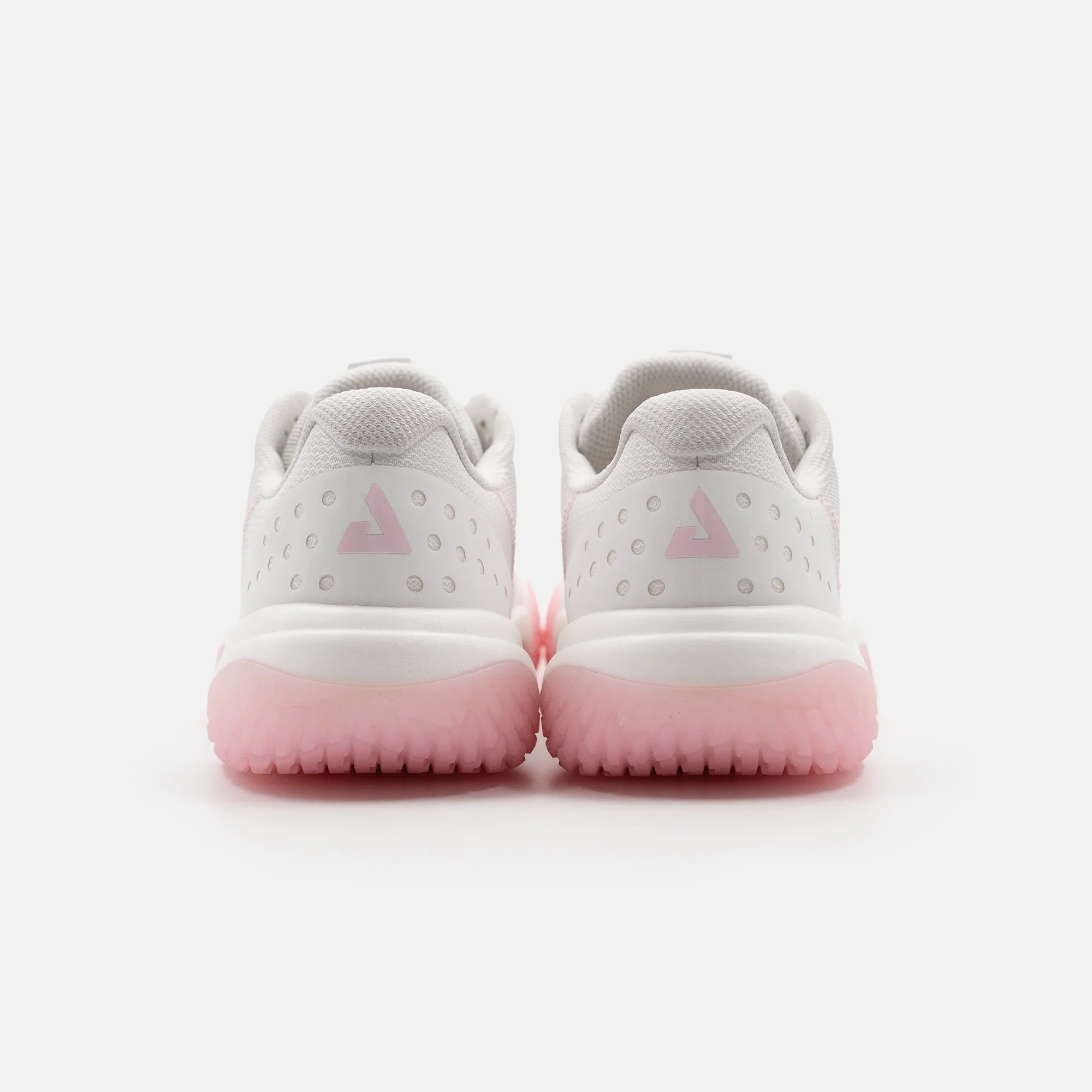 White background, product image showing the heels on a pair of JOOLA Women's R4LLy pickleball shoes.