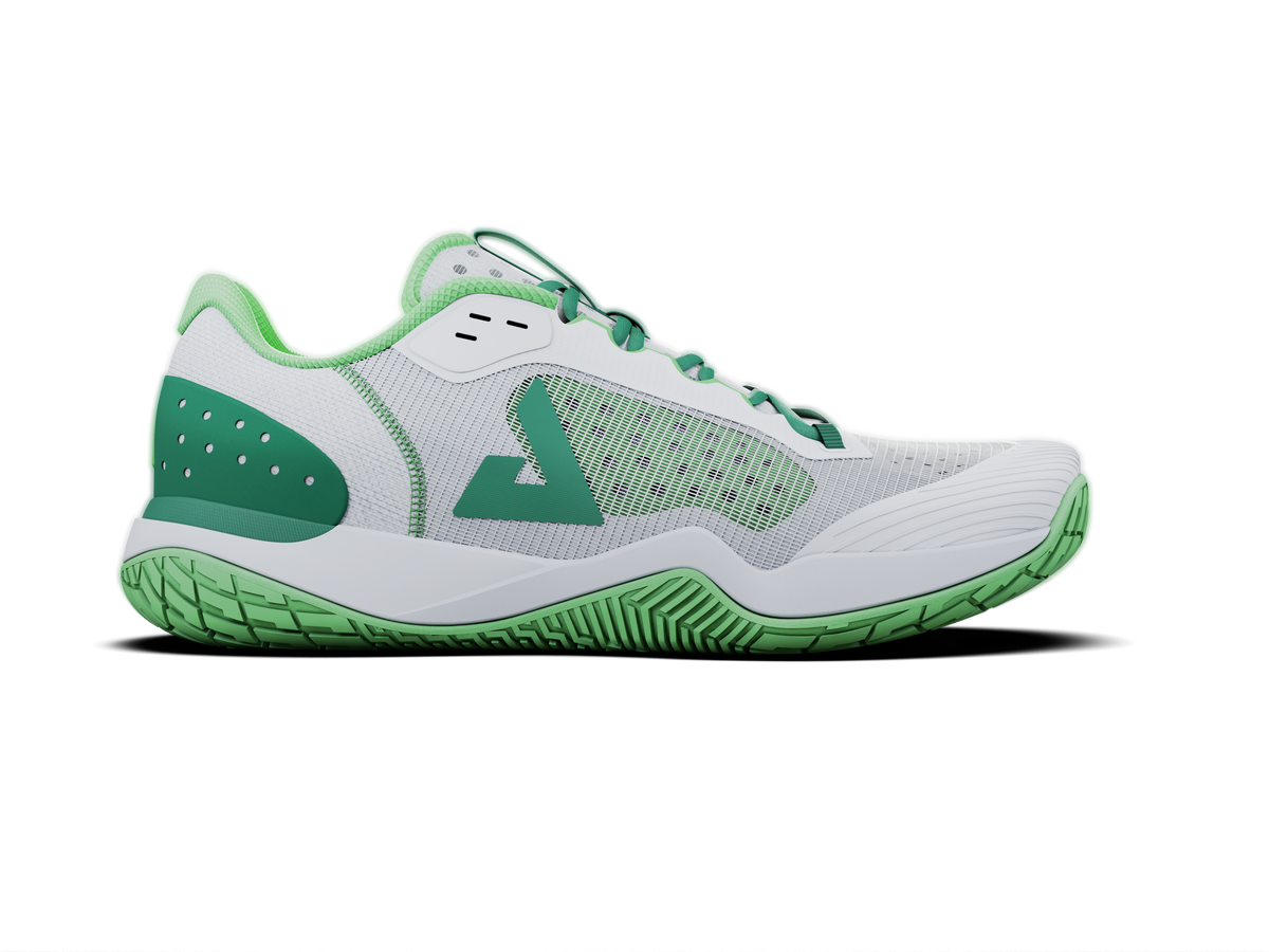 Image of the JOOLA R4LLy green pickleball shoe.