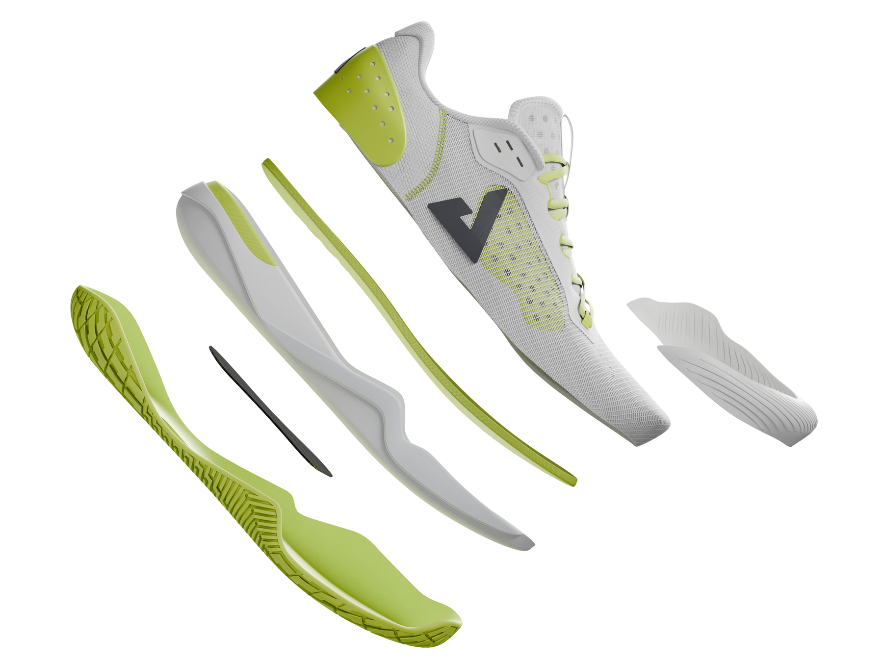 Layered shoe illustration