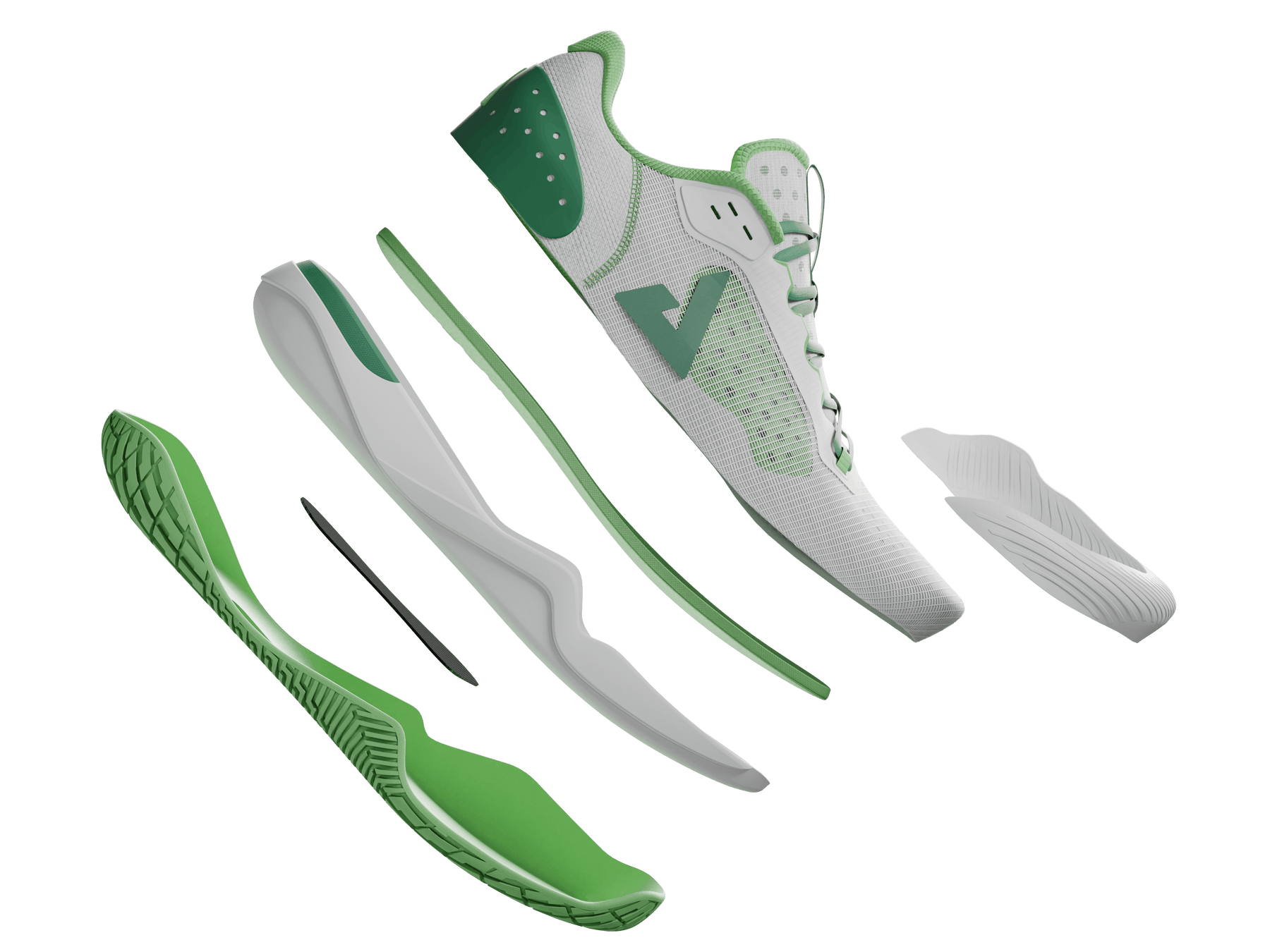 Layered shoe illustration
