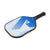 White background, product image showing the JOOLA Stratos Pickleabll Paddle with a blue and white paddle surface and a black handle.