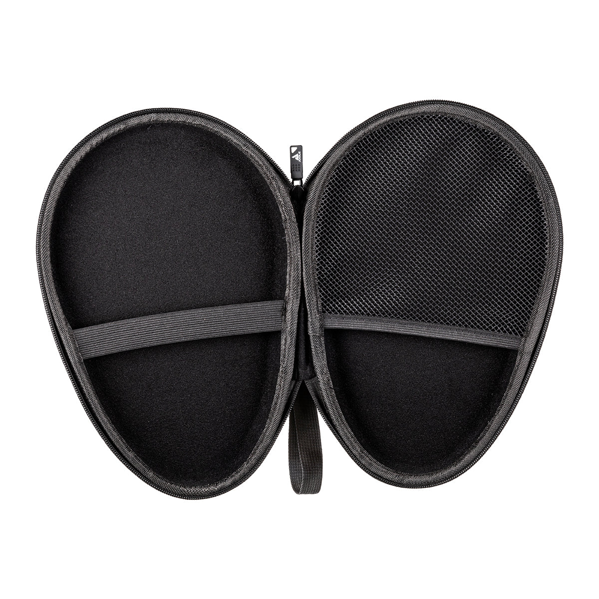 White background, inside view of a JOOLA TT Racket case.