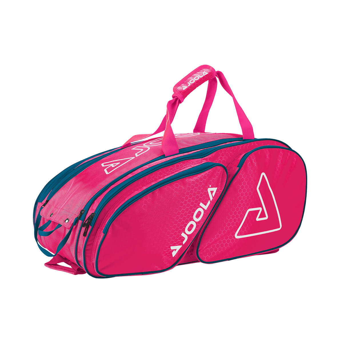 Product photo of the JOOLA Tour Elite Pickleball Duffle in Hot Pink & Blue #Hot Pink/Blue