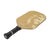 White background image of the JOOLA Magnus CAS 14mm Pickleball Paddle. Straight on view of the lion image on the paddle face. Gold and black.