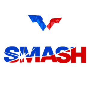 WTT Smash 2026 Logo with the word 'SMASH' in red and blue on a white background