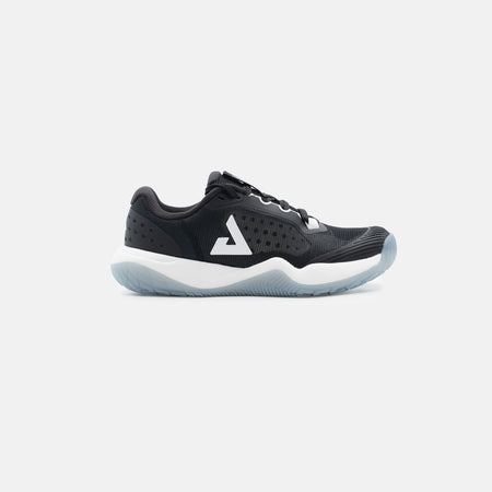 White background, image of the JOOLA R4LLy pickleball shoe, black colorway.