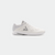 White background, product image showing the side of a JOOLA TT SM4SH table tennis shoe, white and gray.