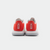 White background, image showing the back of a pair of JOOLA TT SM4SH table tennis shoe, white and red colorway.
