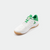 White background, product image of a white and green JOOLA TT SM4SH table tennis shoe.