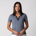 NAVY HEATHER-Women's Club Polo