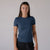 Image showing a female model wearing a JOOLA Women's Club Short Sleeve Shirt. Navy.