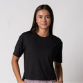 Black-Women's Court Crop Tee