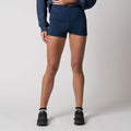 Navy-Women's Knit Shorty Shorts