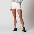 White-Women's Knit Shorty Shorts