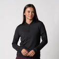 Black-Women's Quarter Zip Pullover