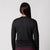 Image showing the back of a female model who is wearing the JOOLA Women's Quarter Zip Pullover, Black.