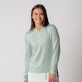 Hushed Mint-Women's Quarter Zip Pullover