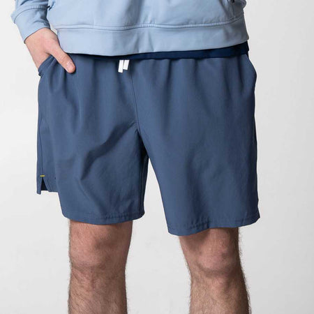 White background, image of a pair of JOOLA Woven Shorts, 7-inch inseam.