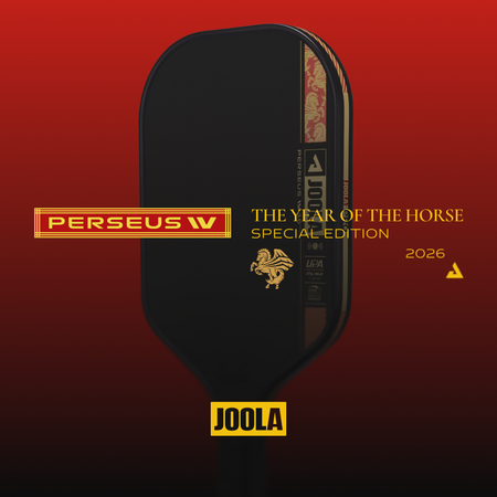 Red and black gradient background, image promoting The Year of the Horse Special Edition Perseus Pro IV.