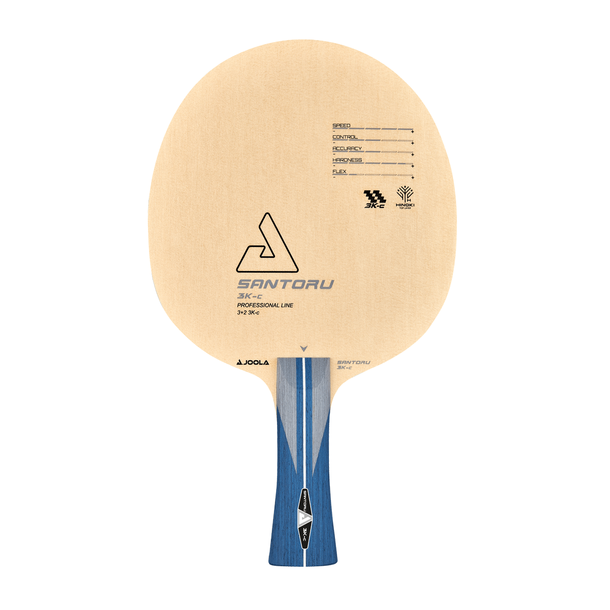 White background Image: Product image of Santoru 3K-c table tennis blade.