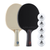 White Background Image: Product Image of two JOOLA Blizzard Blackout Table Tennis Rackets and five three star JOOLA table tennis balls.