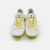 White background, top view product image of the Men's R4LLy pickleball shoe in lime, white and black colorway.