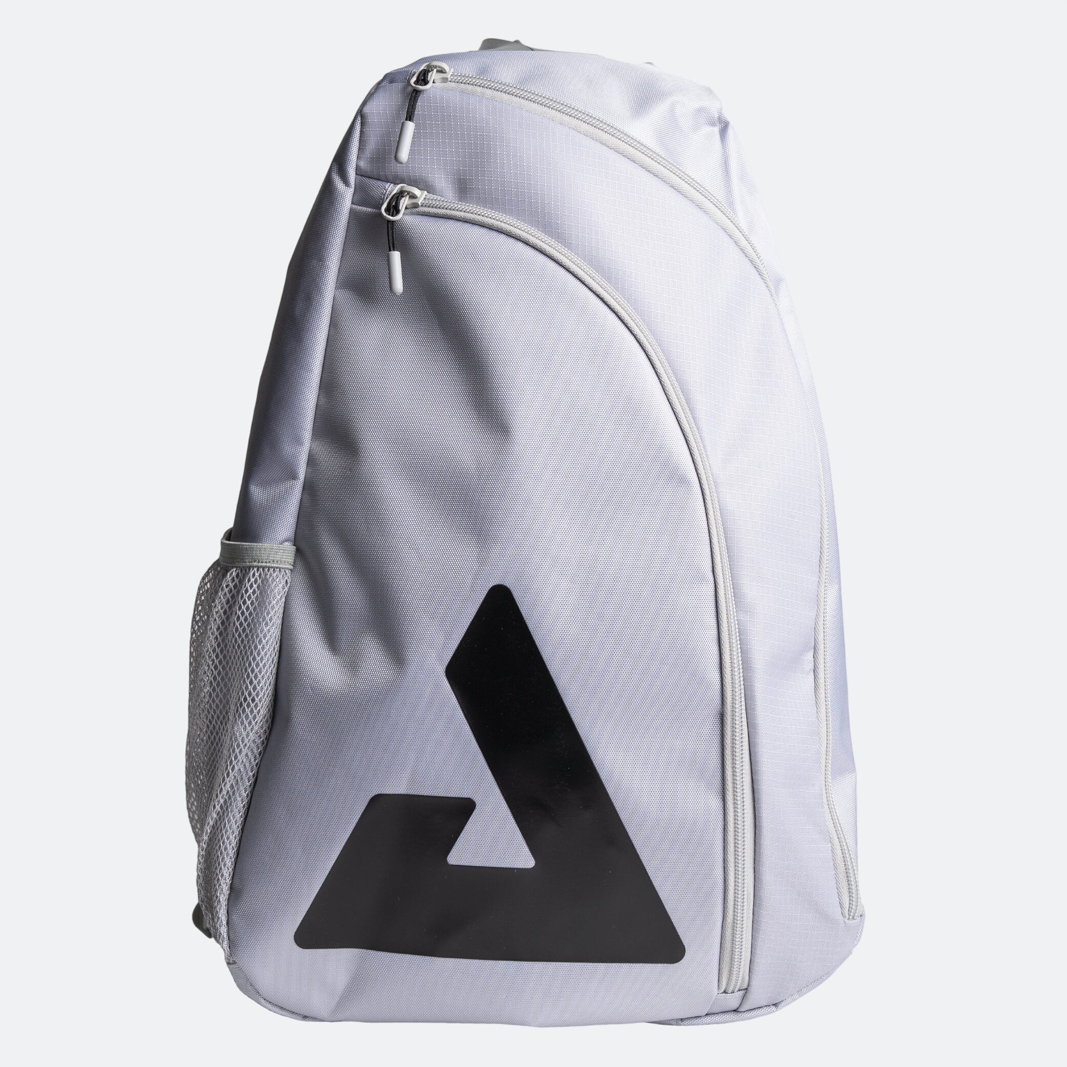 Gray backpack with a black JOOLA Trinity logo on a white background