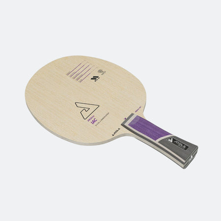 JOOLA Pro Line IAC Table tennis racket with wooden blade and purple handle on a white background