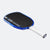 White background, product image showing the Agassi Pro V pickleball paddle with a white handle and dark blue edge guard.