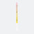 White background, view of the yellow and pink edge guard on the JOOLA Pro IV pickleball paddle.