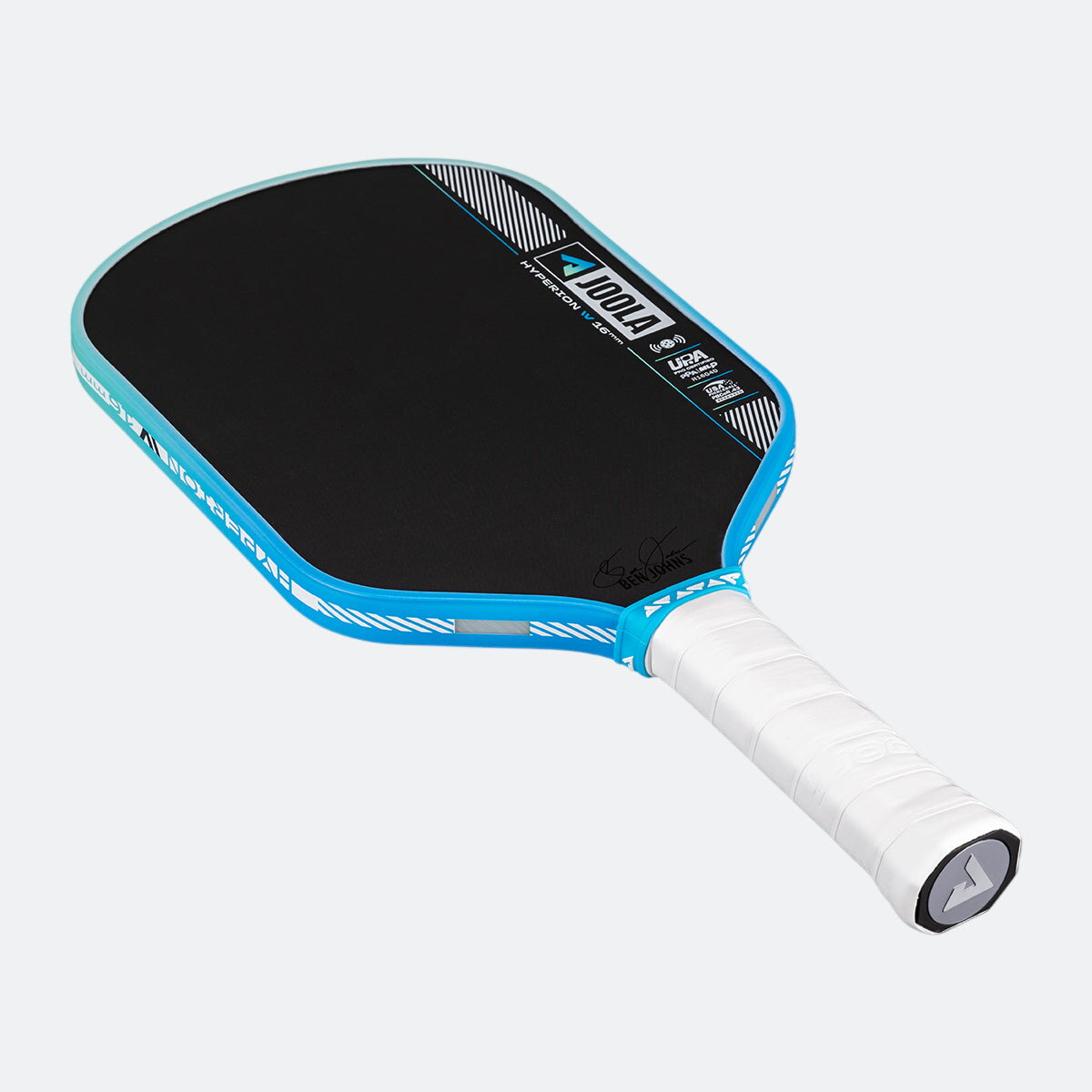 White background, angled view of a JOOLA Pro IV Hyperion 16mm pickleball paddle.