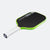 White background, product image of the JOOLA Kosmos Pro V pickleball paddle with white handle and green edge guard.