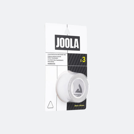 White background, angled view of a package of JOOLA Clear Edge Guard Tape.