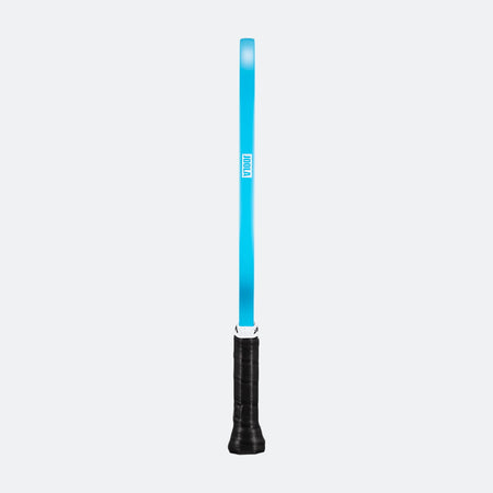 White background, image of the blue edge guard on the JOOLA Essentials Dash pickleball paddle.