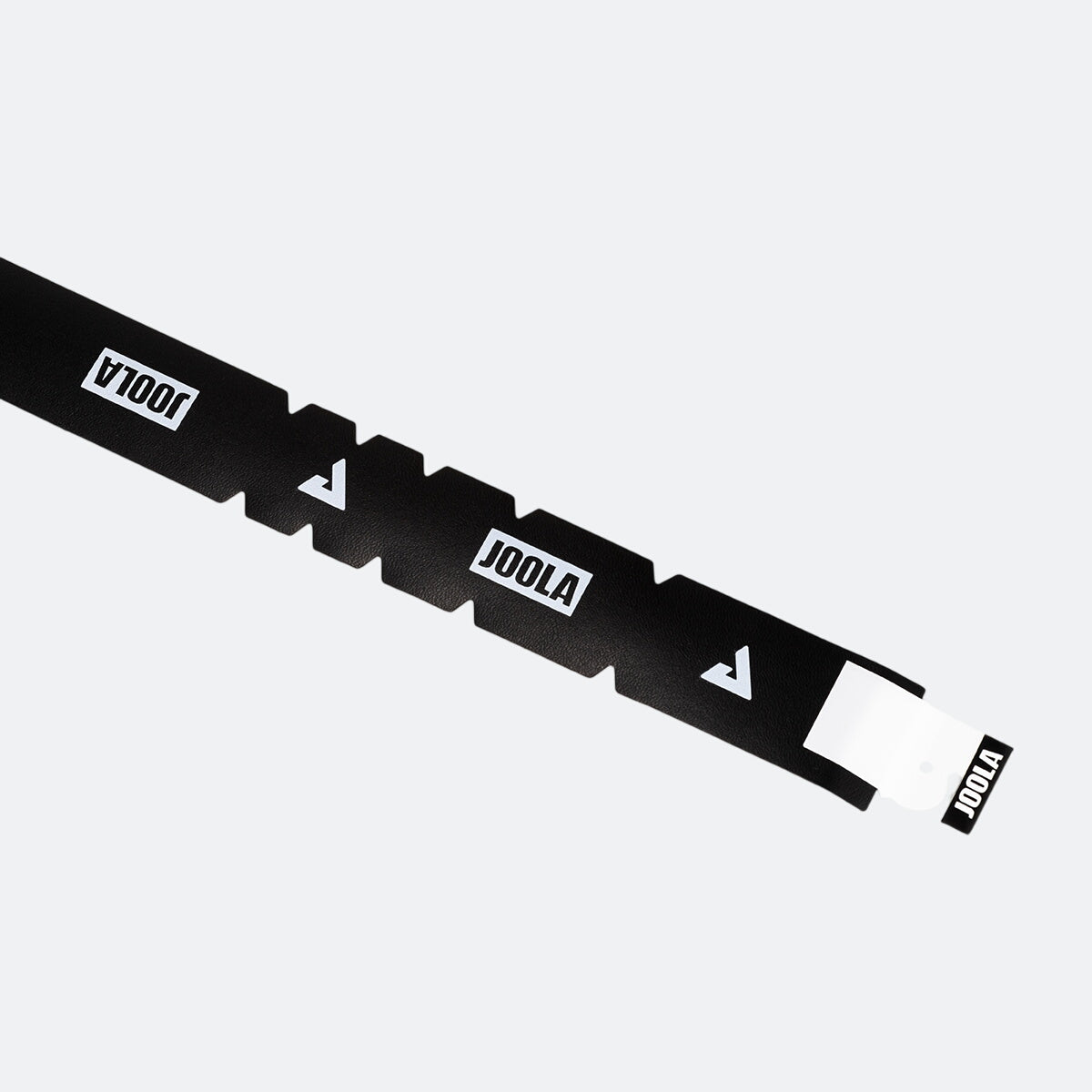 A black and white strip of JOOLA Protective Edge Guard Shape.