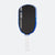 White background, product image showing the Agassi Pro V pickleball paddle with a white handle and dark blue edge guard.