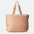Beige JOOLA Tote Bag with brown handles on a white background.