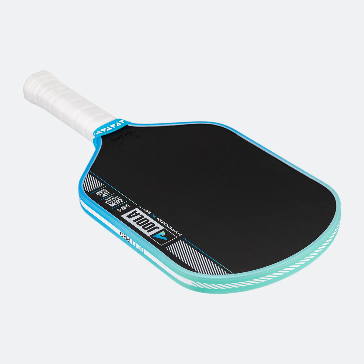 White background, angled view of the JOOLA Pro IV Hyperion pickleball paddle 16mm.