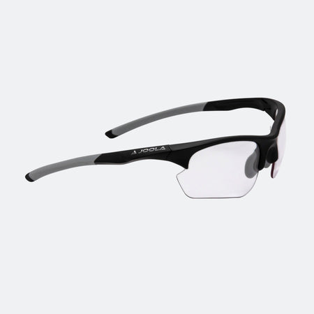 Side view of the JOOLA RJX Enhance glasses, matte black.